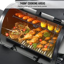 VEVOR Portable Wood Pellet Smoker Grill with PID Temperature Control Black