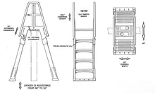 White Slide Lock Above Ground A-Frame Swimming Pool Ladder for VinylWorks