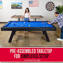 GoSports 8 ft Pool Table with Wood Finish Blue