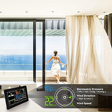 SHANBOYU Weather Station Wireless Indoor Outdoor Thermometer, Color Display Digital Weather Thermometer with Atomic Clock, Forecast Station with Calendar and Adjustable Backlight