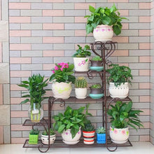 Plant Stand Indoor Outdoor Metal 5 Tier Flower Pot Holder Display Vertical Shelves Creative Plant Shelf Wrought Iron Corner Planter Rack Multiple Organizer For Garden Patio Balcony Display Rack