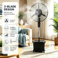 Guyifuny Misting Fan Outdoor With 3-Speed High Velocity, 42L Water Tank Heavy Duty Industrial Fans for House,Patios, Commercial, Garage, Warehouse(Diameter 71cm)