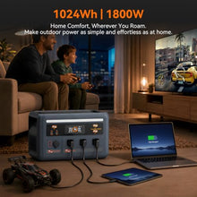 Portable Power Station 1024Wh LiFePO4 Battery Solar Generator