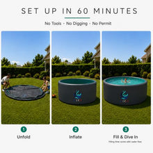 GIGI FRANCE Drop Stitch Inflatable Pool 13 ft x 59 in Deep, Rigid Hard Wall Above Ground Swimming Pool for Adults and Family, Sand Filter Pump and Electric Air Pump Included