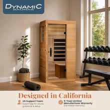 DYNAMIC SAUNAS Elite 1-Person Infrared Sauna with Red Light Therapy