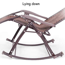 Zero Gravity Lounge Chair, Sun Rocking Patio Deck Chair, Reclining Garden Chair - Portable Reclining Chair with Folding Cushion and Comfortable Cotton Pad for Outdoor Use - Supports 440 lbs (C) (B)
