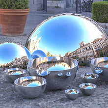 LXLIGHTS RT-OSXE Reflective Garden Gazing Balls, 2mm Thick Hemisphere Stainless Steel Hollow Mirror Polished Orb. Suitable for Home Garden Office Shopping Centre Decorations, 18 Sizes