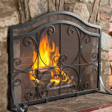 Fireplace Screen Black European Style Fireplace Screen Fireplace Screen Home Fireplace Screen with Mesh Fence Screen Protector Fireplace Fire Screen