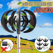 AISINILALAO 2000W Low Noise Wind Power Turbine Generator, 12V-220V Vertical with MPPT Charge Controller Lantern Wind Turbine Suitable for Garden Lighting(Black),24v