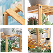 ZOCWJK Plant standBalcony Flower Stand, Solid Wood Multi-Level Balcony Floor Stand Indoor Living Room Flower Pot Stand, Saves Space,