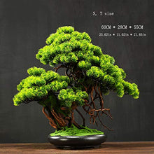 Simulation Bonsai Welcome Pine Ornaments Office Living Room Porch Decoration Crafts Opening Gift Plant House Plant (Color : L) (T)