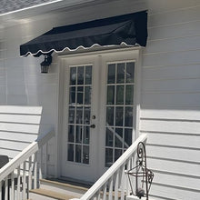 Easyawn Door and Window Sunbrella Canvas Awning / 5 Colors and 3 Sizes/Classic Awning (Black 8 feet Wide)