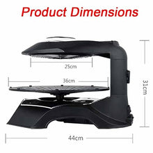 1400W Smokeless Barbecue Machine, Smokeless Electric Barbecue Grill with LCD Display Screen, 360° Automatic Rotating Baking Pan & Non-Stick, 1~80 Minutes & 80-280°C Adjustable, for Party