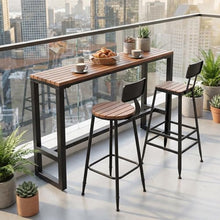 Outdoor Bar Table Weather Resistant Extra Long Patio Bar 47.2"-102.4"