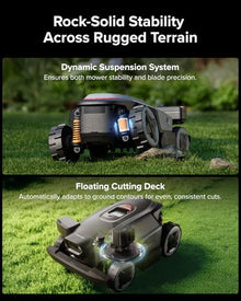 roborock RockMow X115H Robot Lawn Mower, Wire-Free 4WD Robot Lawn Mower with Full-Band RTK + Quad-Vision Navigation, Auto Mapping, Multi-Sensor AI Obstacle Avoidance, 80% Slope, Covers Up to 0.37 Acre