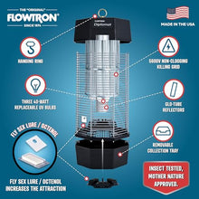 Flowtron Outdoor Bug Zapper, 2 Acre, 120W UV Light, 5600V Grid, UL Listed