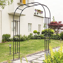 SDdPulse Rose Arches Steel Frame, Wedding Arch, Garden Arbor Iron Arches, for Wedding Bridal Party Climbing Plants Support Structure, 1.2M to 3M,Black-120×240Cm (Black 260×240cm)