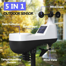 7.5 Inch Wireless Weather Station with Wind Speed Direction Rain Gauge