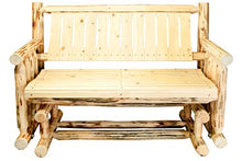 Montana Woodworks Montana Collection Two Person Log Glider Puritan Pine