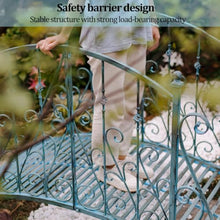 sunbiaouk Metal Arch Zen Garden Bridge, Decorative Footbridge