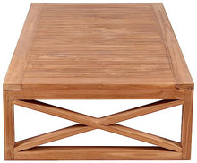 Meridian Furniture 352-CT Anguilla Collection Modern | Contemporary Outdoor Patio Coffee Table with Solid Teak Wood and Natural Teak Finish, 55.5" W x 31.5" D x 14" H, Natural