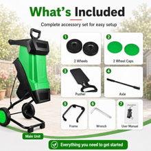 Garden Wood Shredder with 50l Bag,Electric Mulcher Chipper