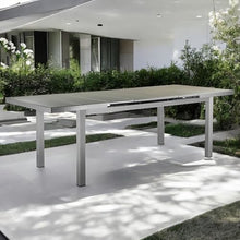 Pangea Home Bella Modern Aluminum Patio Extension Table in Gray