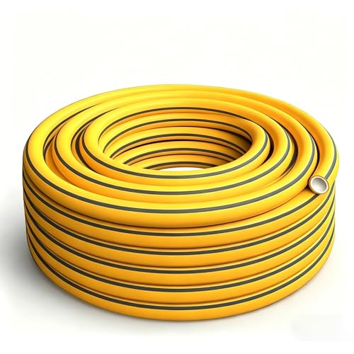 1Pc All Season Garden Rubber Hose, 1/2 Inch Universal Water Pipe, Multiple Length 5-30M, Anti-Scratch Leak-Proof Flexible Tube for Home Yard Cleaning & Vehicle Washing(30m)