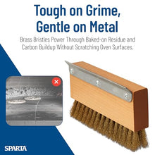 Carlisle Sparta Pizza Oven Brush with Scraper, Brass Wire Bristles, Stainless Steel Scraper, Brown, 8.5" x 4.25" x 1.5" (Pack of 12)