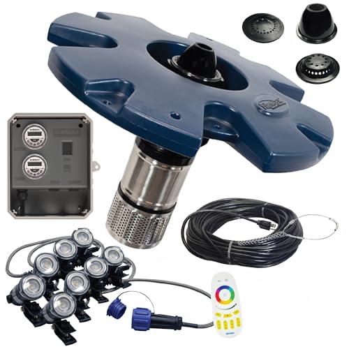 Airmax EcoSeries Floating Fountain, 1/2 HP with Color Changing LED Kit