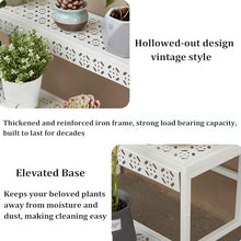 Laohucai 3 Tier Plant Stand Flower Pot Rack Garden Display Shelf Flower Pot Holder Storage Rack Heavy Duty Display Planters Organizer Indoor Outdoor for Patio Garden Balcony Patio Yard(White)