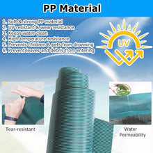 MZZKFC Round Inground Pool Safety Cover, 35 33 30 27 23 20 18 13 10 8 5 3 FT Folding Pool Membrane/Tarpaulin, Swimming Pools Tarps/Pool Winter Leaf Net Covers(Blue Dia,32ft/975cm)