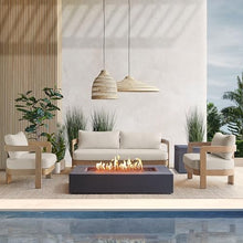 Real Flame Arlo Outdoor Patio Chair with Sunbrella Cushions, Outdoor Deep Seating Patio Chair, Powder Coated Aluminum, Weather and Sun Resistant