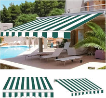 GFJYKDL Replacement Shade Fabric for Patio Umbrella Waterproof Polyester Canopy Cover for Balcony Retractable Awning Sun Shelter Material,Green-4x2m(13x6.5ft)