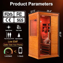 CedarLuma Canadian Hemlock Far Infrared Sauna, Fast Heat-Up, 1-Person