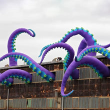 Giant Purple Inflatable Octopus Tentacle,Blow Up Outdoor Halloween Yard Decoration Inflatable Octopus Arm with Built-in Air Blower & Building Window Roof Advertising Decor (Purple-Model3, 10ftH)