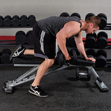Body-Solid Commercial Round Head Rubber Dumbbell Set (SDPS900)