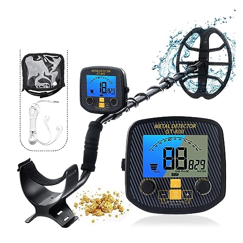FENOKD Metal Detector for Adults, GT800-1 Underground Gold Metal Detector Waterproof Adjustable Tracker De Metales ing Circuit Wire