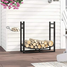 WXPWAMZ Large Firewood Rack, Wood Rack With Hook, Indoor/Outdoor Wood Rack For Firewood/Log/Lumber/Kindling