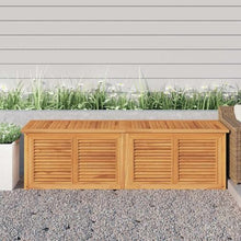 UUGRANDTO Garden Storage Box Warm Teak Solid Teak Wood Outdoor Furniture Storage Boxes