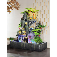 FURUIM2024M Garden Water Fountain Creative Rockery Fountain Flowing Entrance Courtyard Balcony Hotel Living Room Landscape Decoration with Fish Tank Outdoor Freestanding Fountains