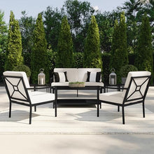Martha Stewart Lily Pond Indoor/Outdoor Patio Loveseat, Black