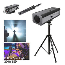 Spot Light TBVECHI 200W LED Follow Spot Light Manual Control Portable FollowSpot Night House Party with Stand for Get Together, Wedding, Annual Meeting, Late Feast