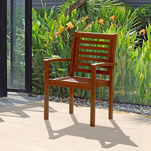 Amazonia Kevin Milano 9-Piece Outdoor Square Dining Table Set Eucalyptus Wood Amazonia