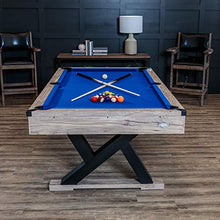 American Legend Kirkwood 84” Billiard Table Rustic Blond Finish Blue