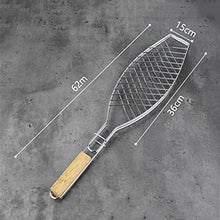 BBQ Barbecue Net Roast Fish Duck Meat Clip Grilled Fish Net Grilled Hamburger Net Tool Stainless Steel Grilling Iron Basket ()