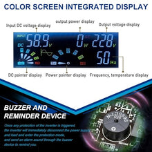 LMYYDES 5000W/8000W/10000W/12000W Pure Sine Wave Power inversor Solar 12V/24V/48V/60V/72V to 110V/220V AC, LCD Display, for Home Solar RV Truck Car 12000W-48Vto110V