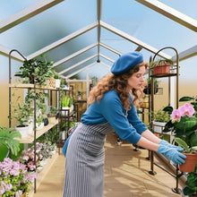 8 x 12 ft Greenhouse, Greenhouses for Outside, Polycarbonate Greenhouse with Aluminum Frame, Lockable Door and Ajustable Roof Vent for Backyard, Green Houses for Outside Garden Backyard, Patio
