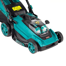 NAC Battery Lawnmower 20 V, Battery Operated Lawnmower with 2 x Li-Ion Batteries 4.0Ah and Dual Charger 3.0 A, Cutting Width 40 cm, Lawn Mower, Electric Collection Tray 40 Liters, Cutting Height 25-75