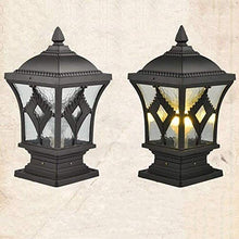 JINHH Continental Retro Industry Waterproof Outdoor Column Lamp Pathway Driveway Landscape Lighting Floor Lawn Floor Lamp Wall Patio Pillar Post Lamp E27 Exterior Pedestal Lamp